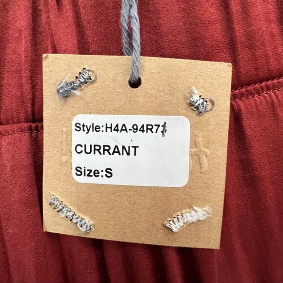 Hello Nite Satin Cargo Jogger Pants Womens S Rust Orange Pull On Pockets Utility - Picture 11 of 12